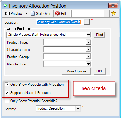 report criteria