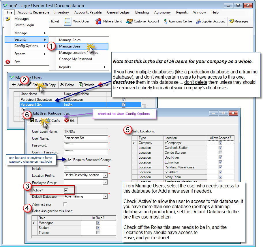 screenshot of Manage Users